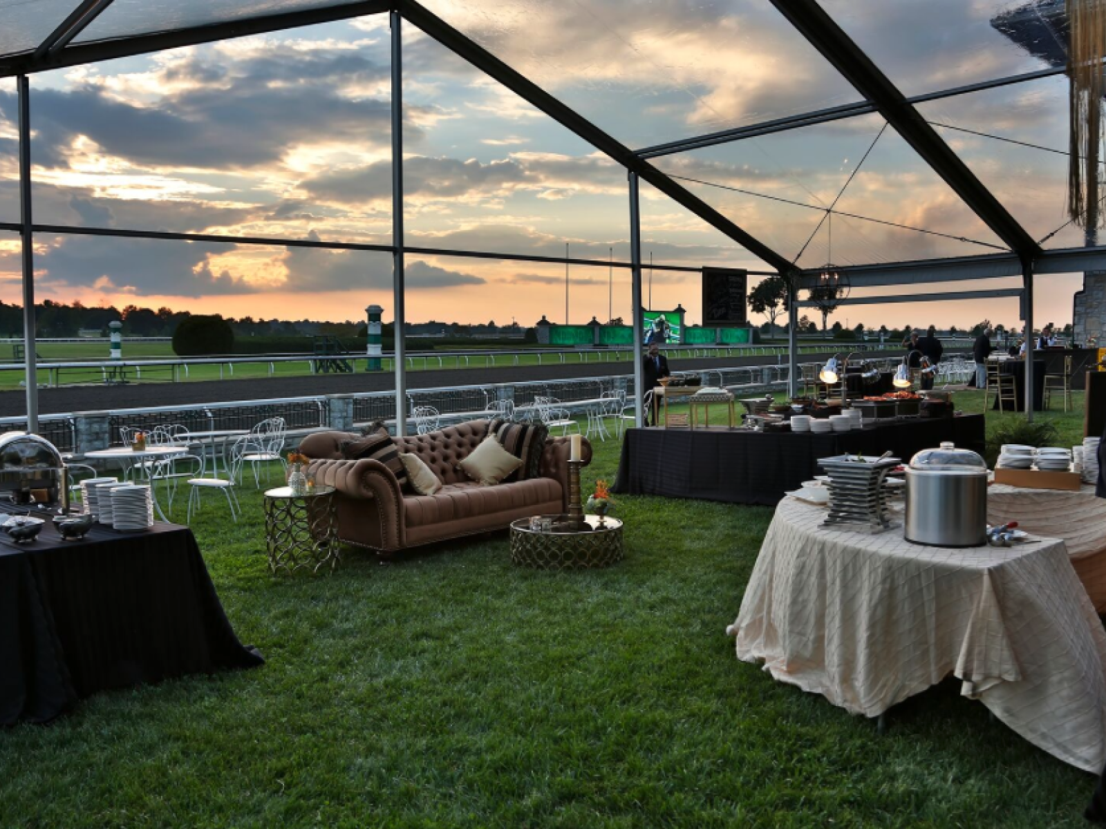 Tent overlooking Keenland Club lawn